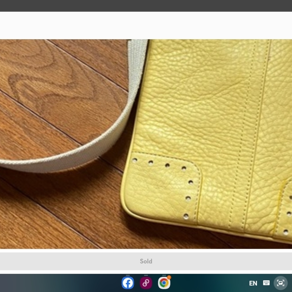 Vintage Coach Maize Yellow Leather Crossbody Bag